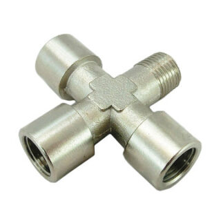 Conector Pneumático tipo Cruz 1/8"