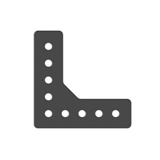 Suporte plástico de 90 graus, 15mm, pacote com 8