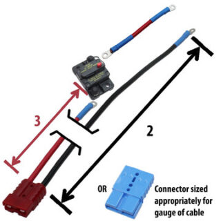 Conjunto de disjuntor principal FRC 120A com cabo 4AWG