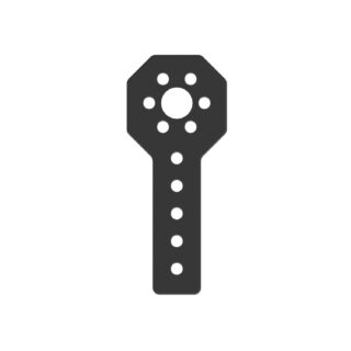 Suporte plástico terminal, 15mm, pacote com 8