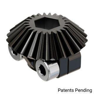 Engrenagem cônica travante, eixo REX 8mm