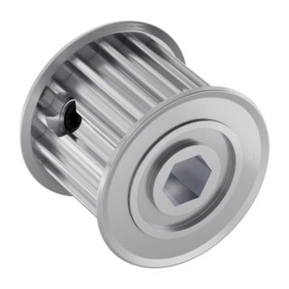 Polia Dupla HTD 5mm, eixo REX 8mm, 16 dentes