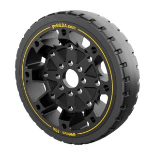 Roda de Tração Hogback goBILDA (96mm diâmetro, 50A dureza)