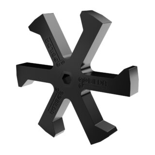 Roda flexível Boot-Wheel, diâmetro 96mm, eixo hexagonal 8mm, dureza 30A